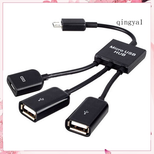 SAMSUNG (新)三星 3 合 1 Micro USB HUB OTG 公對母雙 USB 2.0 適配器電纜