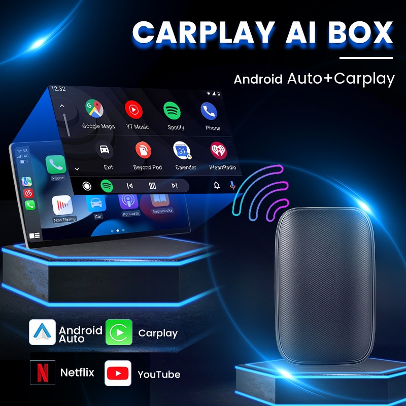 有線轉無線carplay box 車用android ai box Carplay智能盒：Android 8.1（封閉系