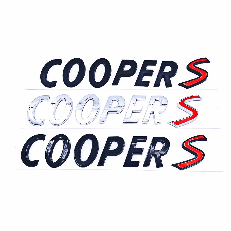Mini Cooper S Logo R50 R52 R53 R55 R56 汽車後備箱標誌貼紙汽車徽章裝飾配件