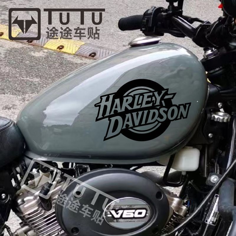 Harley機車油箱貼XL883 XL1200 X48 DYNA FAT BOB車身復古著飾防水貼