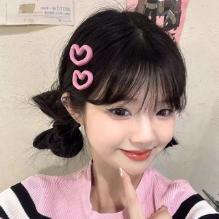 新款韓國少女可愛甜美粉色愛心髮夾