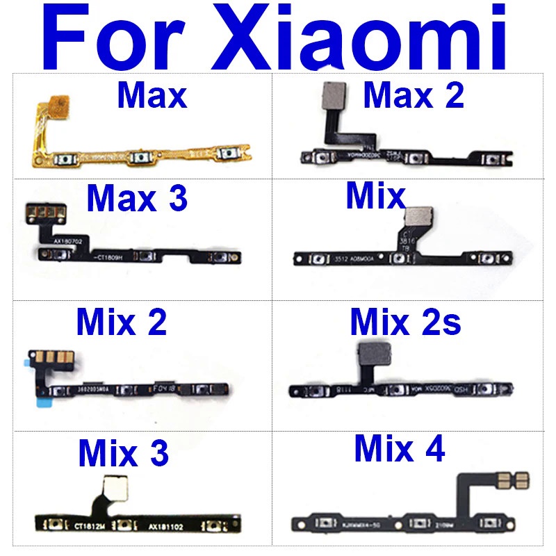 XIAOMI MI 適用於小米 Mi Max 3 2 電源級控制鍵的電源和側面尺寸按鈕排線用於 Mi Mix 的 Fle