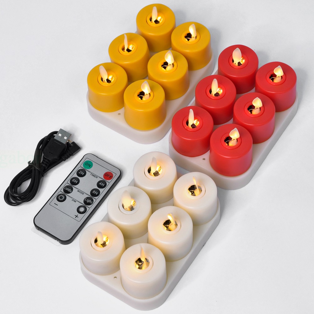 【新韻傳音】充電款 兩日小茶燭（可遙控）LED蠟燭燈 電子蠟燭 仿真蠟燭 電子燭燈 婚禮佈置 Y204
