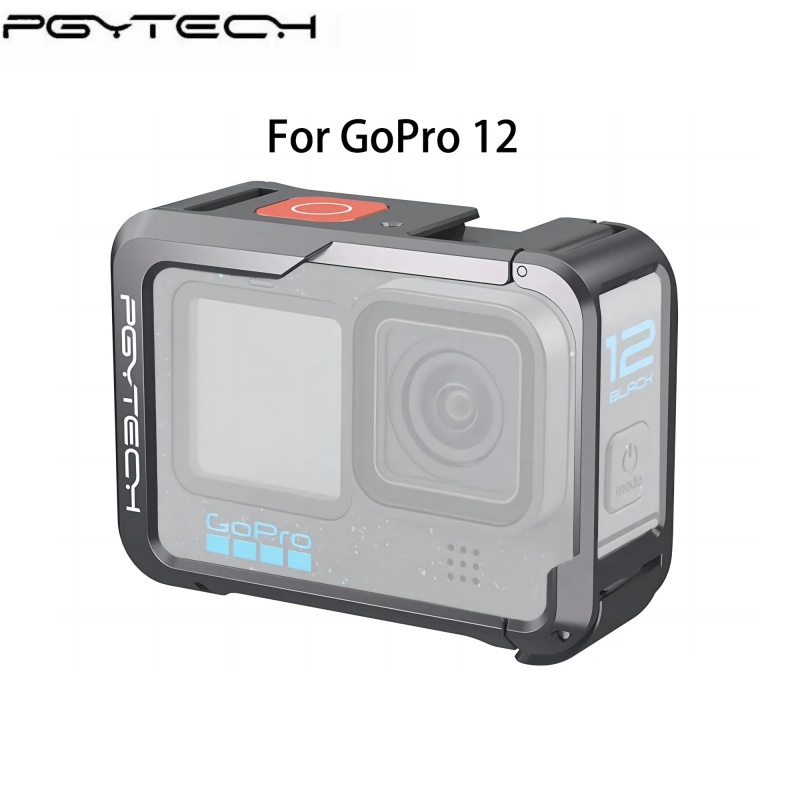 PGYTECH用於GoPro12/11/10/9金屬兔籠豎拍/橫拍帶1/4介面鋁合金保護邊框