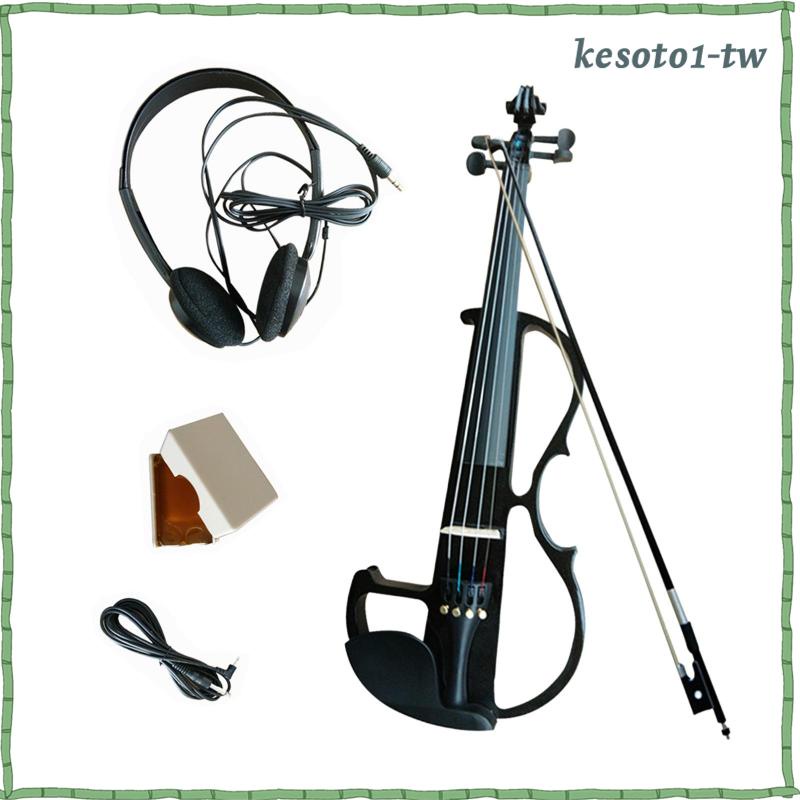 [KesotoaaTW] 電動小提琴小提琴帶硬殼原聲帶手提箱和配件電子相當小提琴表演青少年
