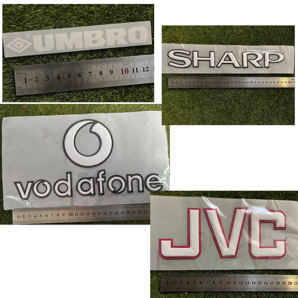 Lextral vodafone Sharp JVC SPONSOR 熱轉印足球補丁徽章