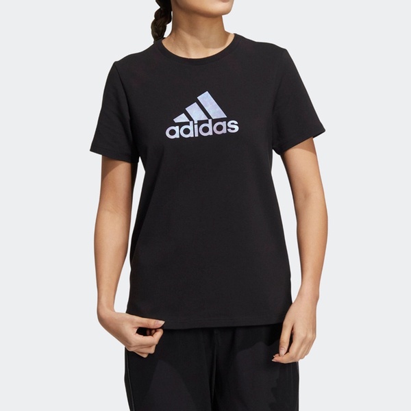 Adidas Mh Bos Tee HM7044 女 T恤 舒適 短袖 上衣 亞洲尺寸 黑
