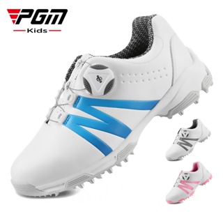PGM 高爾夫球鞋兒童運動鞋子男女童運動鞋防水旋轉扣鞋