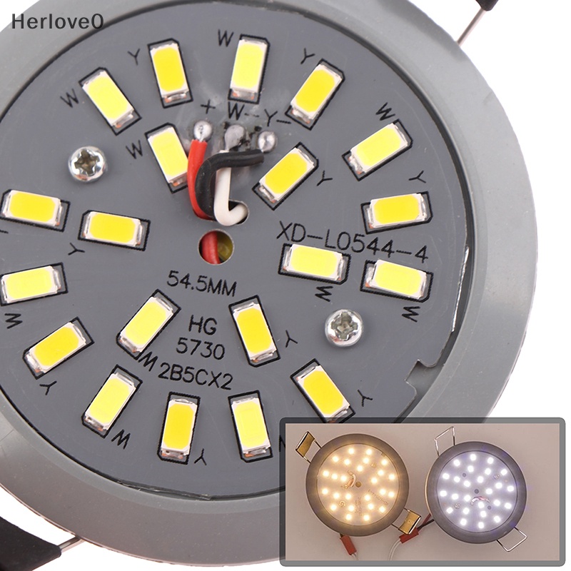 Herlove LED筒燈燈5W 220V集成燈杯LED安瓿射燈雙圓形天花板嵌入式傘LED玉米燈泡TW