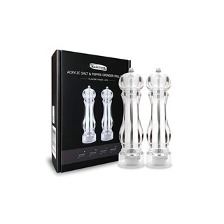 Kaiciuss 胡椒研磨機 手動套裝（2 個） 胡椒研磨機 方便調節粗細程度 用於調味品的胡椒研磨機 黑胡椒、岩鹽和調