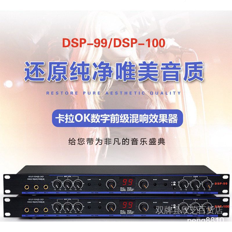 【現貨 保固】 數位卡拉OK前級DSP99 DSP100防嘯叫效果器/專業混響器/數位效果器 前級效果器