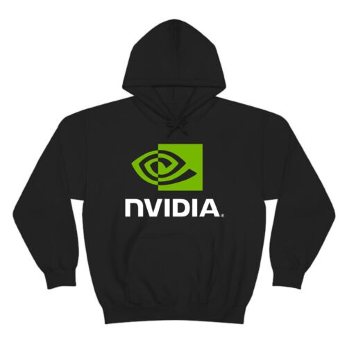 Nvidia 標誌男式黑色連帽衫,尺碼 S 至 3XL