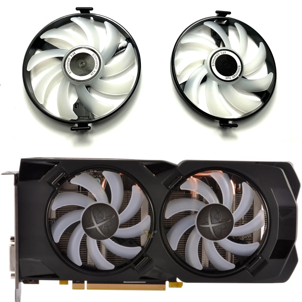 全新 XFX/訊景RX470 RX480 RX570 RX580 4G/8G黑狼進化版顯卡風扇