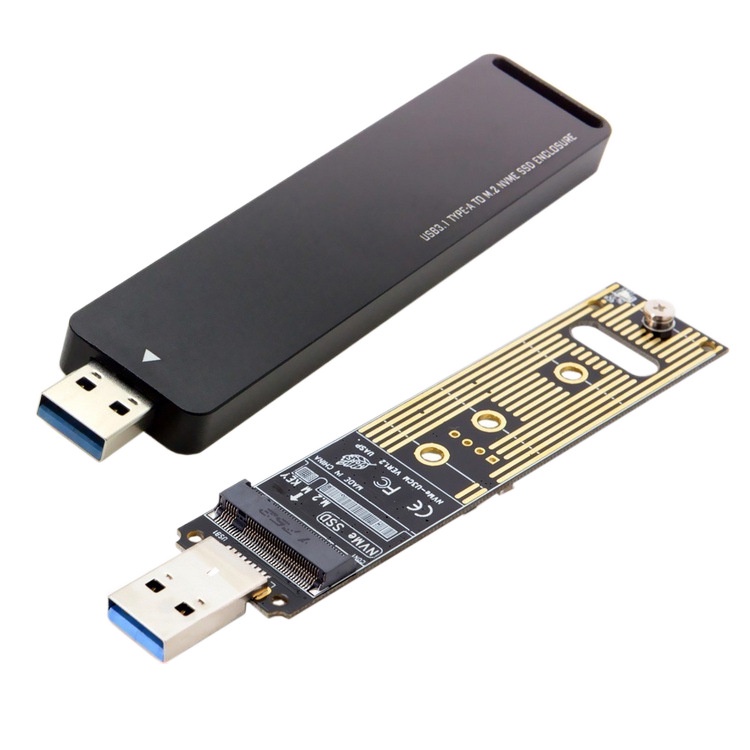CYSM  隨身碟式SSD固態硬碟盒轉接卡USB 3.0轉M-key M.2 NGFF NVME電