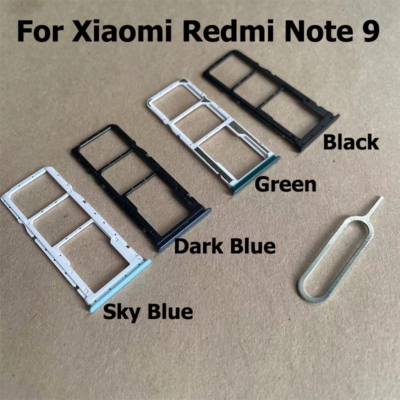 XIAOMI 更換小米 Redmi Note 9 Sim 卡托盤插槽支架插座連接器備件