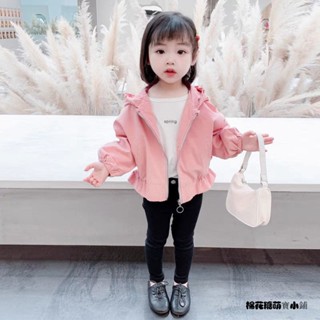 【臺灣出貨】女童新款外套連帽蝙蝠衫2025上新春款小女孩夾克兒童時髦百搭上衣