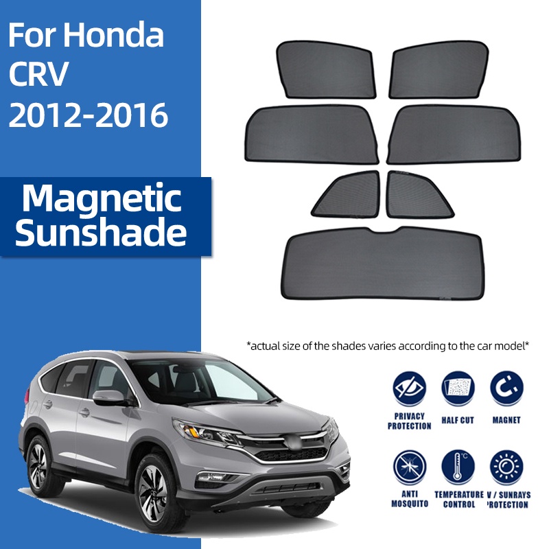 HONDA 適用於本田 CR-V MK4 2011-2018 CRV 前擋風玻璃汽車遮陽罩後部嬰兒側窗遮陽板磁性窗簾