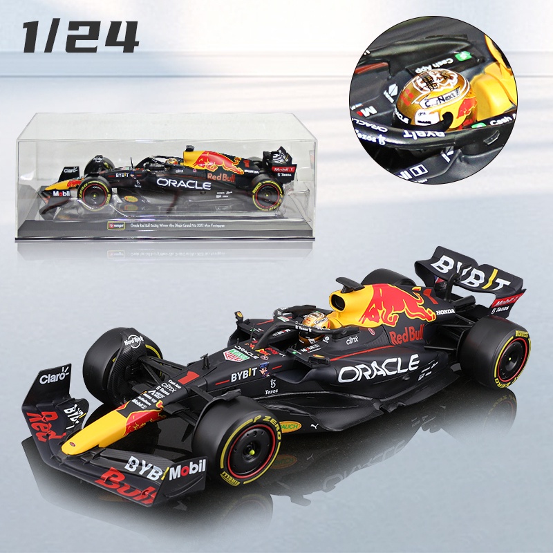 RED BULL 紅牛 Bburago 1:24 2022 F1 紅牛 RB18 #1 金色頭盔 Max Verstap