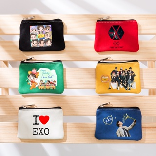 韓國exo零錢包學生禮物時尚鑰匙包零錢包迷你帆布包