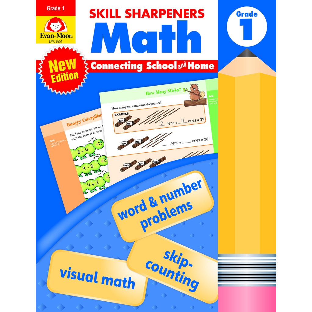 Skill Sharpeners Math, Grade 1 (Updated, with QR code downloadable teacher guide)/Evan Moor【三民網路書店】