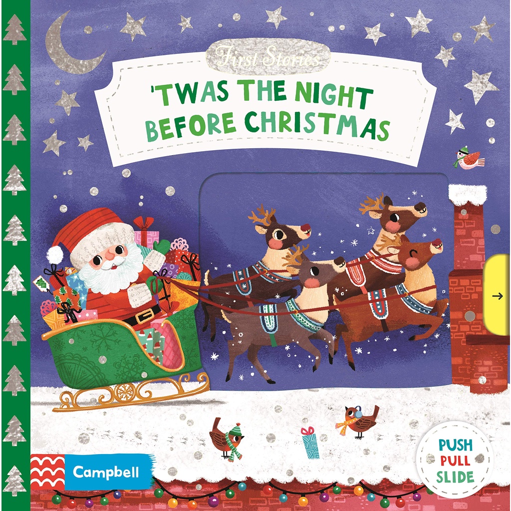 Twas the Night Before Christmas (First Stories)(硬頁推拉書)(硬頁書)/Campbell Books【三民網路書店】