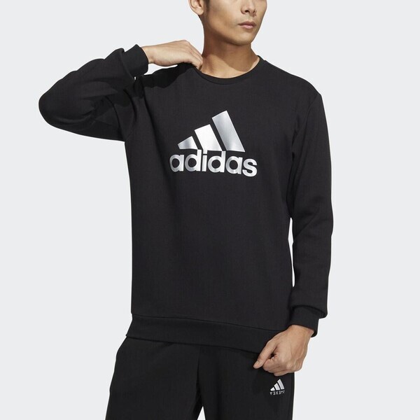 Adidas Mh Crew Swt HM2960 男 長袖上衣 運動 訓練 休閒 柔軟 舒適 亞洲版 黑