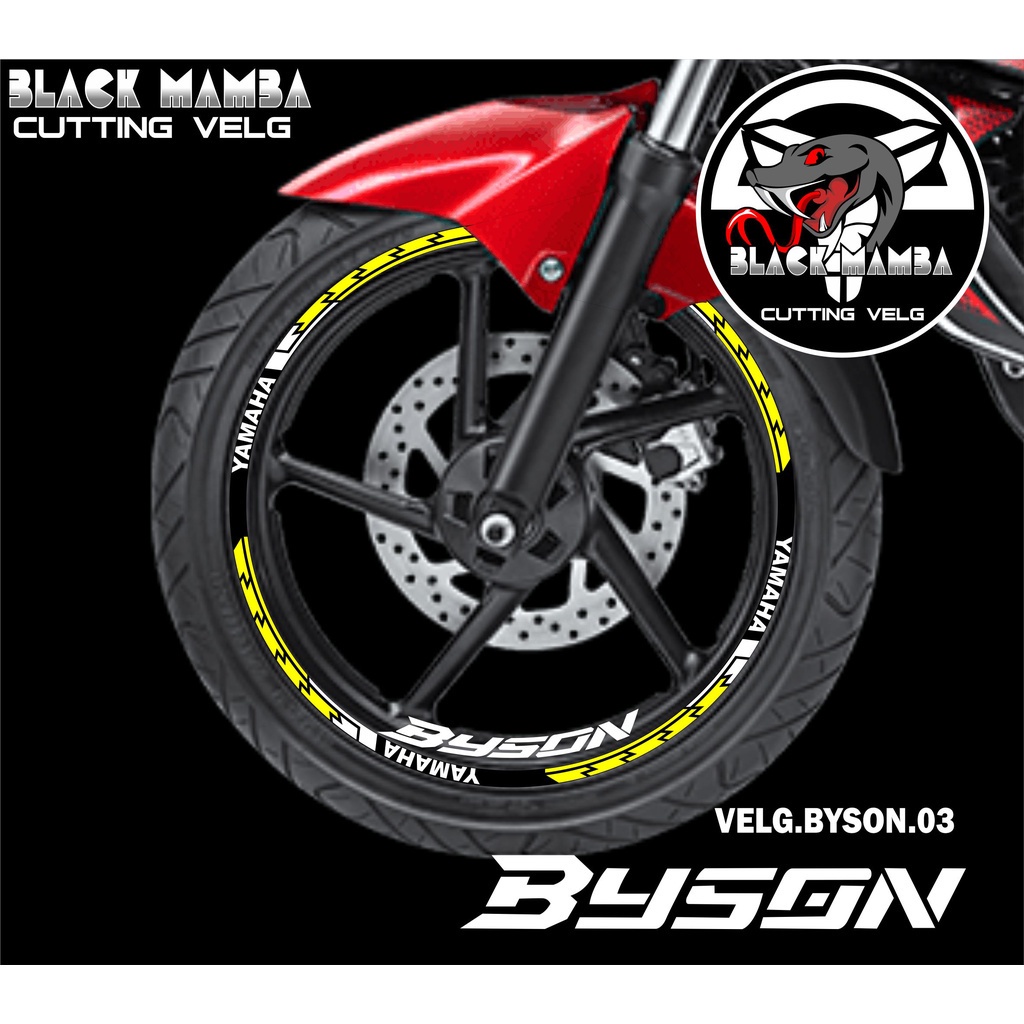 山葉 切割貼紙輪輞 BYSON STICKER LIS 列表變化輪胎/VELG YAMAHA BYSON 03