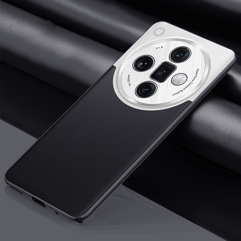適用於 OPPO Find X7 / X7 Ultra 手機殼 ELVEV 防震素皮相機保護手機套