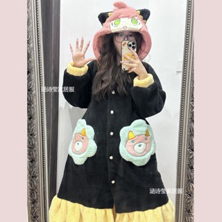 【動漫周邊 睡衣/居家服】間諜過家家阿尼亞福傑秋冬季珊瑚絨睡袍女加厚二次元法蘭絨睡衣