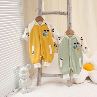 0-2歲寶寶衣服春秋新款寶寶連體衣中童可愛連身衣新生嬰兒連體衣外出