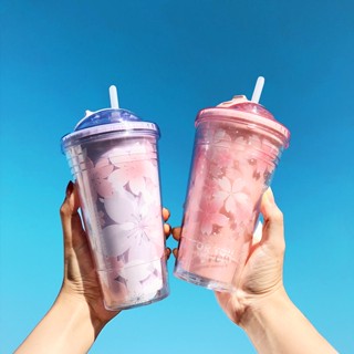 Girlwill冰杯塑膠水杯夏季吸管隨手杯女創意禮品批發塑膠杯子