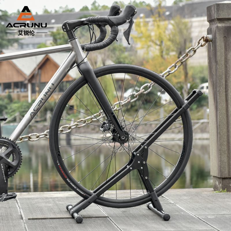 腳踏車便攜摺疊碳鋼停車架 公路車嵌入式支撐架 山地車室內展示支架 腳踏車單車配件