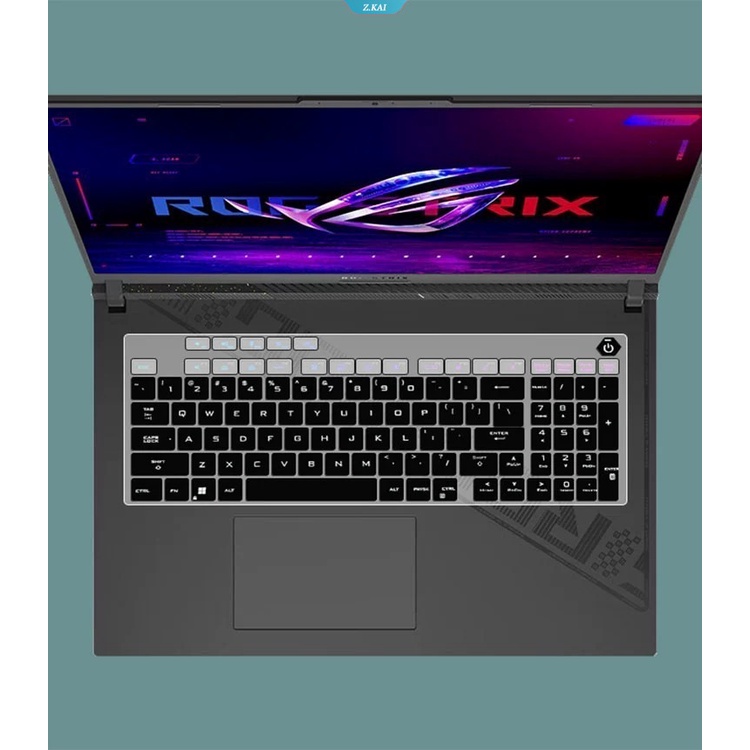 華碩 2023 ROG Strix SCAR 18 / ROG 7Plus 透明防塵防水鍵盤膜矽膠筆記本電腦包 [ZK]