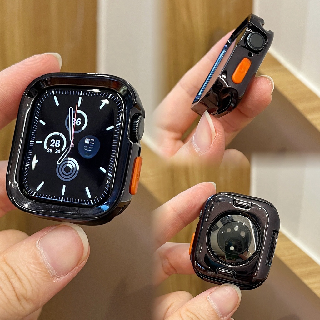 S9新款 二代 全包犀牛軟甲殼 適用於 Apple Watch 9 8 7 6 5 SE 41 45 49mm 手錶錶殼