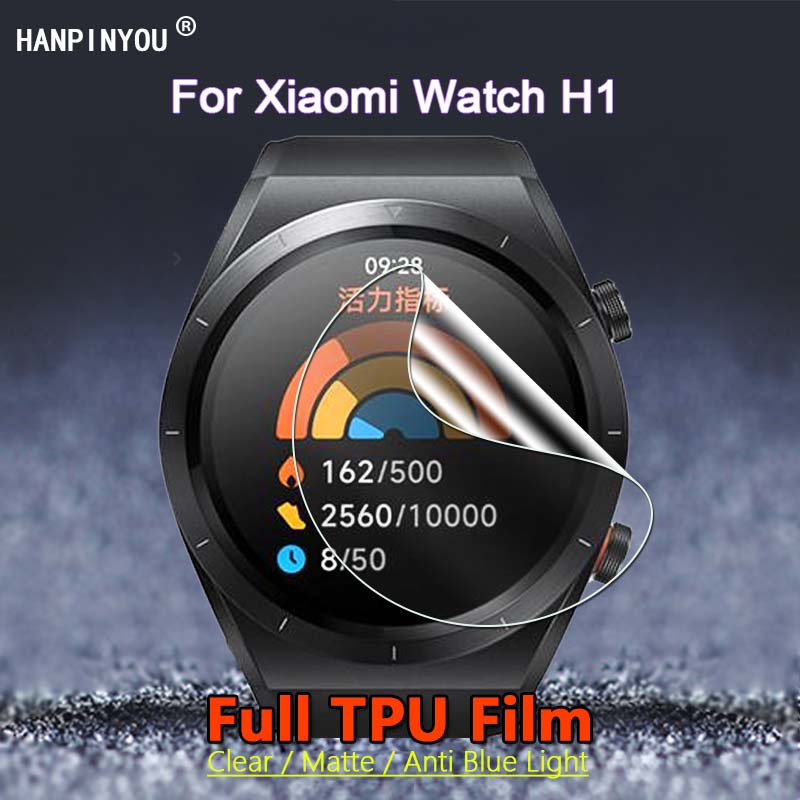 XIAOMI 2 件適用於小米手錶 H1 智能手錶透明/啞光/防藍光軟 TPU 水凝膠膜屏幕保護膜 - 非玻璃