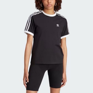 Adidas 3 Stripes Tee IK4049 女 短袖 上衣 T恤 運動 經典 復古 休閒 棉質 黑白