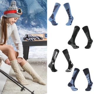 冬季戶外滑雪襪男女保暖高筒加厚打底運動襪長筒雪襪