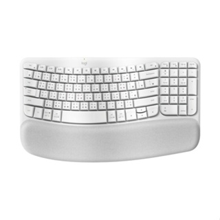 Logitech 羅技 Wave Keys 人體工學鍵盤 無線鍵盤 藍芽鍵盤 珍珠白