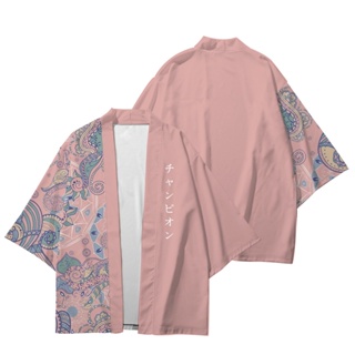 日本和服圖案腰果周邊時尚潮流3d打印斗篷服裝男