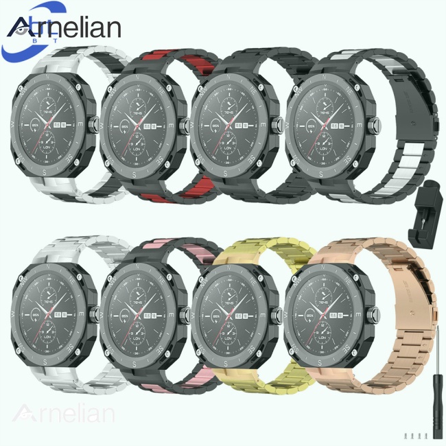 Arnelian 錶帶不銹鋼替換錶帶兼容華為手錶 Gt Cyber 腕帶帶拆卸工具