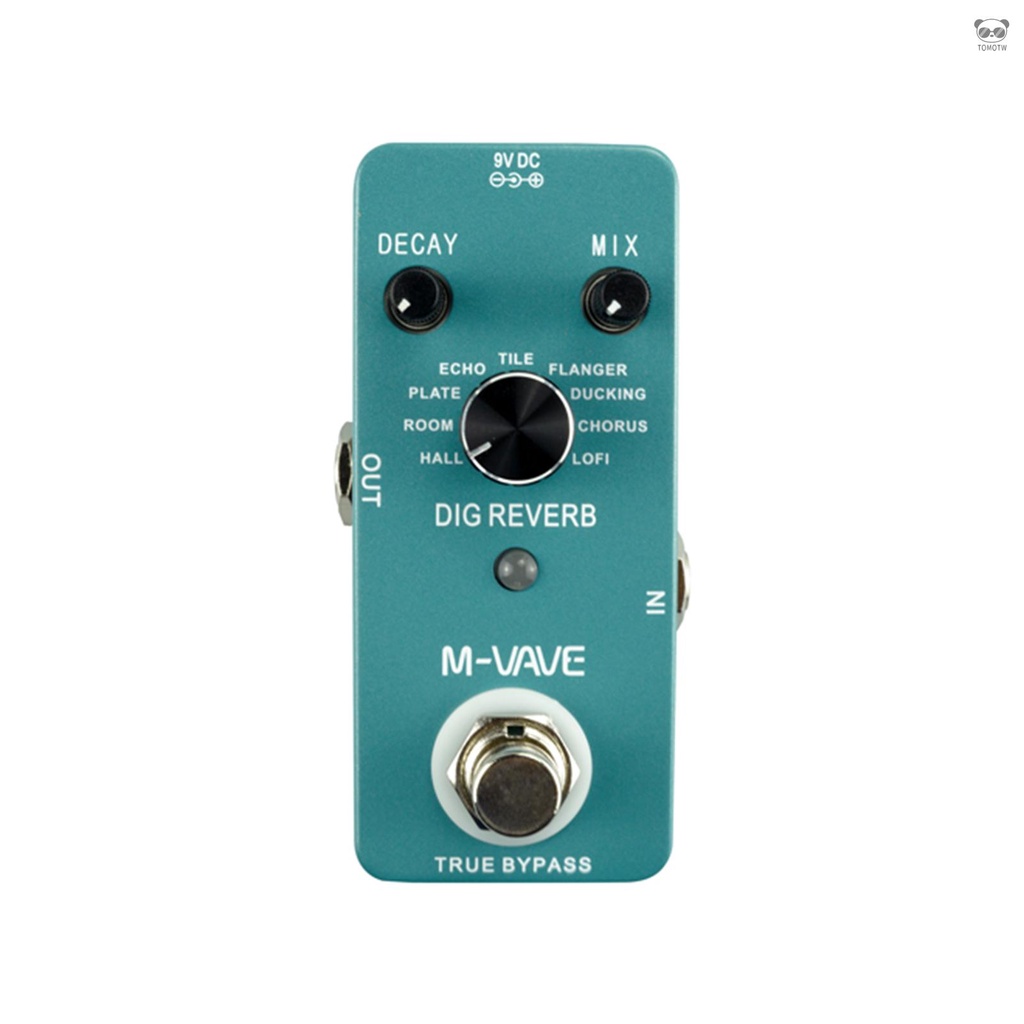 M-VAVE DIG REVERB 數字混響效果器單塊 電吉他效果器（可替代I3749）Type-C接口