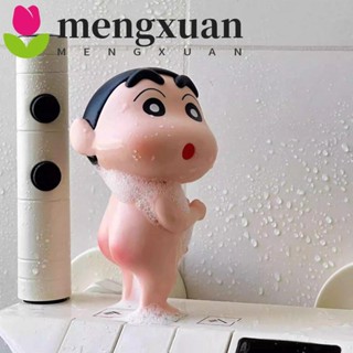 MENGXUAN蠟筆小新人物,大象長鼻子野原新之介手辦,PVC娃娃Q版模型玩具沐浴陪伴玩具