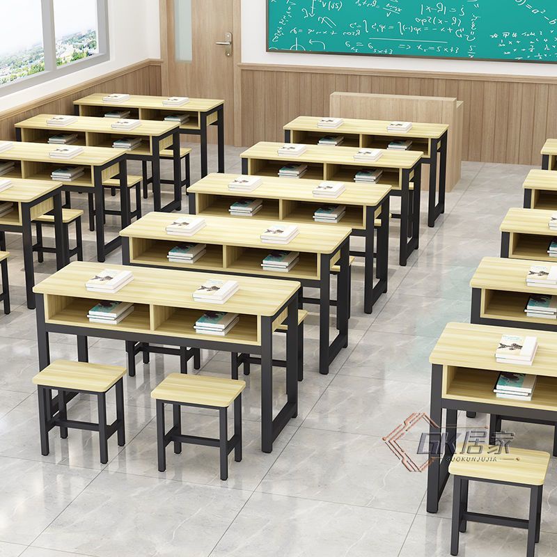 課桌椅 培訓班學校中小學補課班 兒童學習桌輔導補習條形桌子長方形