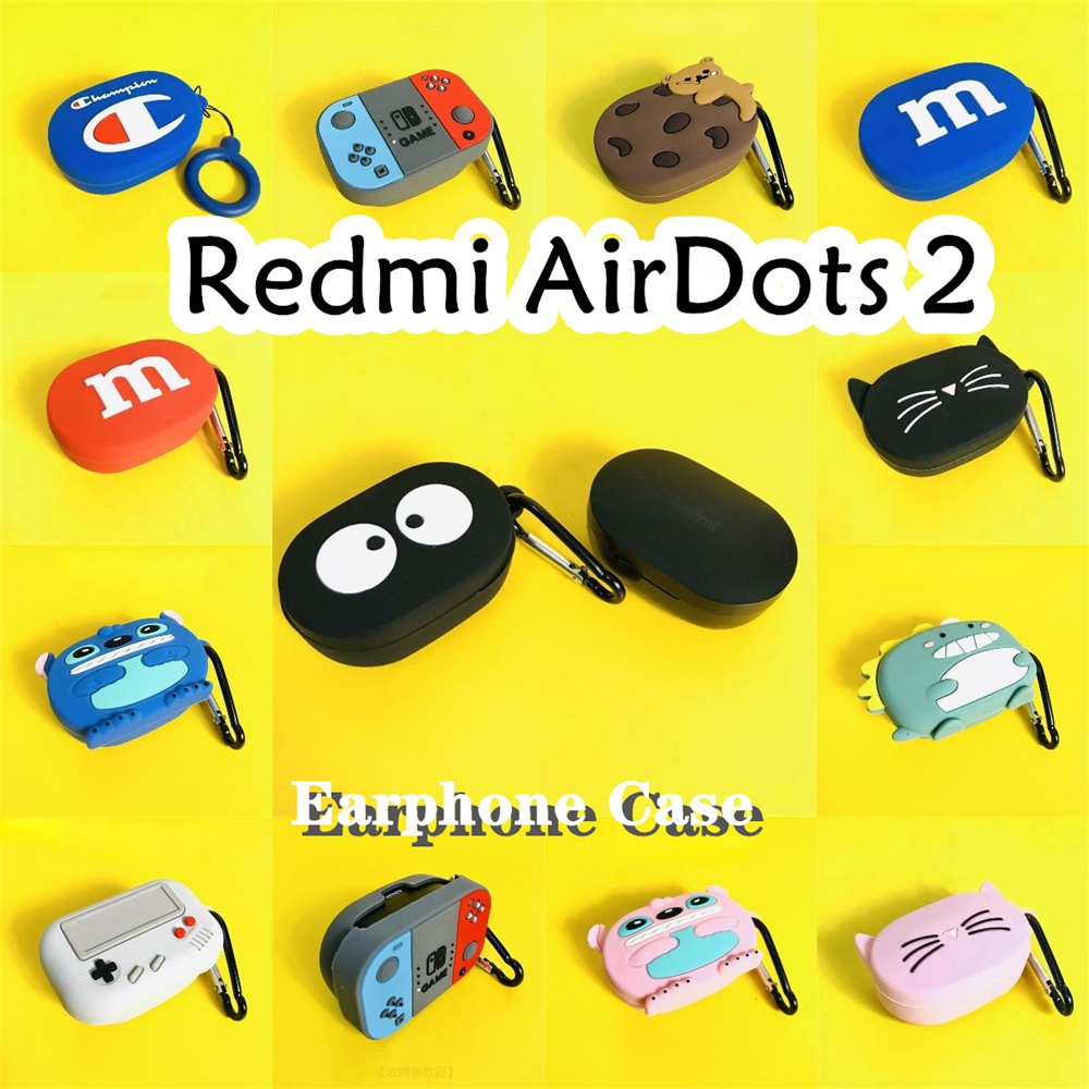 適用於 Redmi AirDots 2 Case Bear Cake 卡通可愛軟矽膠耳機套保護套