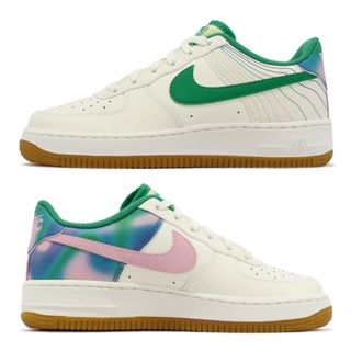 Nike 休閒鞋 Air Force 1 LV8 3 GS 米白 綠 大童鞋 女鞋 AF1 ACS FJ7540-100