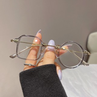 朋克個性不規則防藍光眼鏡架復古女士男士透明金屬奢華品牌設計師眼鏡流行電腦遊戲眼鏡框
