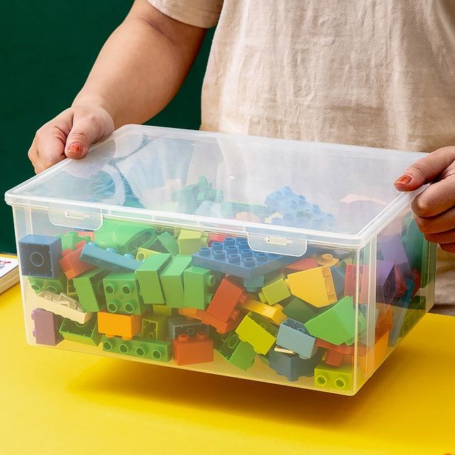 透明收納盒 樂高拼圖整理 家用大顆粒積木分類 兒童玩具零件整理箱儲物箱