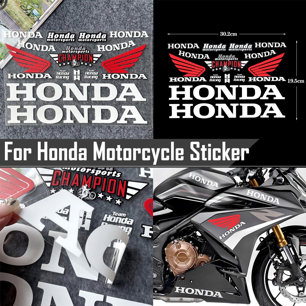 本田摩托標誌UV立體高分子材質機車貼紙裝飾改裝踏板車體頭盔安全帽車貼適用於Honda cbr650r