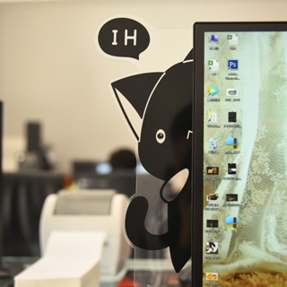 ✎側邊留言板✎現貨 韓國文具 可愛電腦螢幕 顯示器 側邊留言板透明 便利貼 板 便籤貼 板
