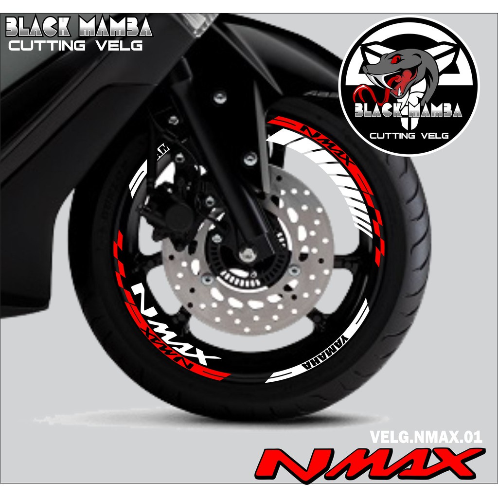山葉 切割貼紙輪輞 NMAX STICKER LIS 列表變化輪胎/VELG YAMAHA NMAX 01